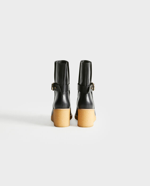 Lederstiefeletten mit Keilabsatz 4216 black_beauty
