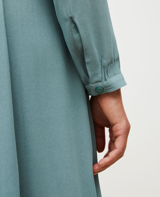 Plissee-Kleid mit Gürtel  Treillis