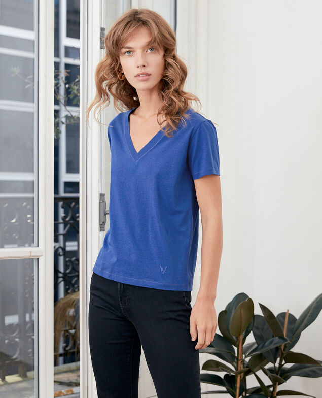 T-Shirt mit Leon-Motiv Ultra marine