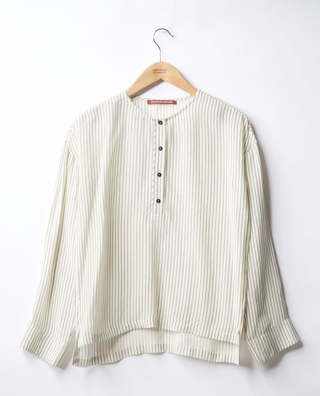 Gestreifte Bluse Off white/black stripes