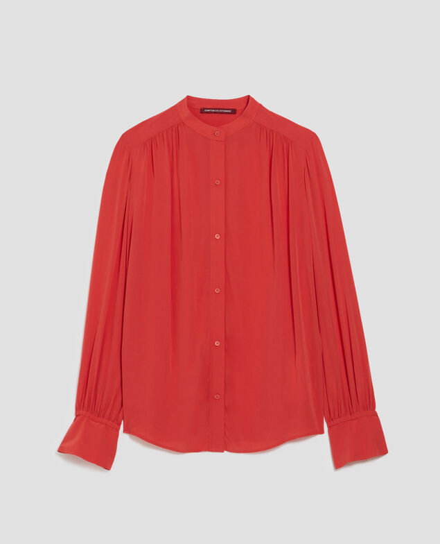 Fließend fallendes Langarm-Hemd J240 paprika orange