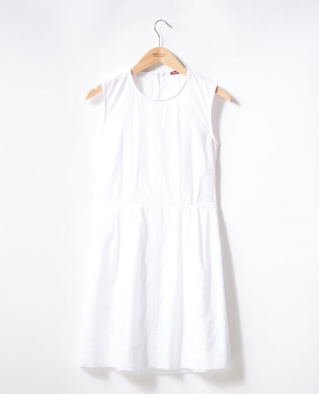Besticktes Kleid Blanc