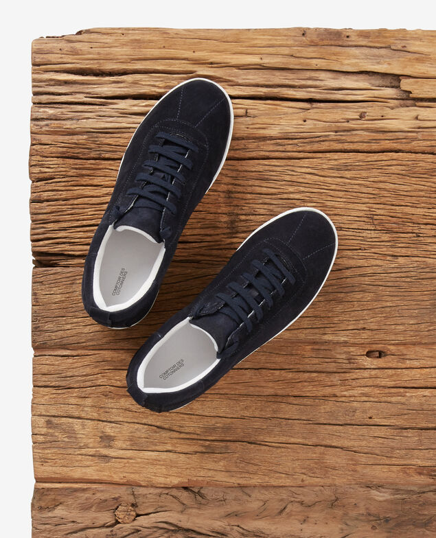 Sneakers aus Leder Navy