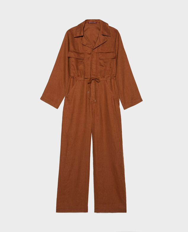 Langer Jumpsuit aus Leinen Monks robe