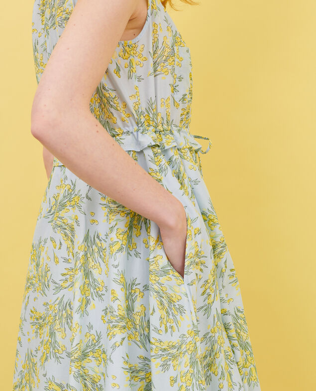 Ausgestelltes Kleid aus Baumwollvoile 93 print blue