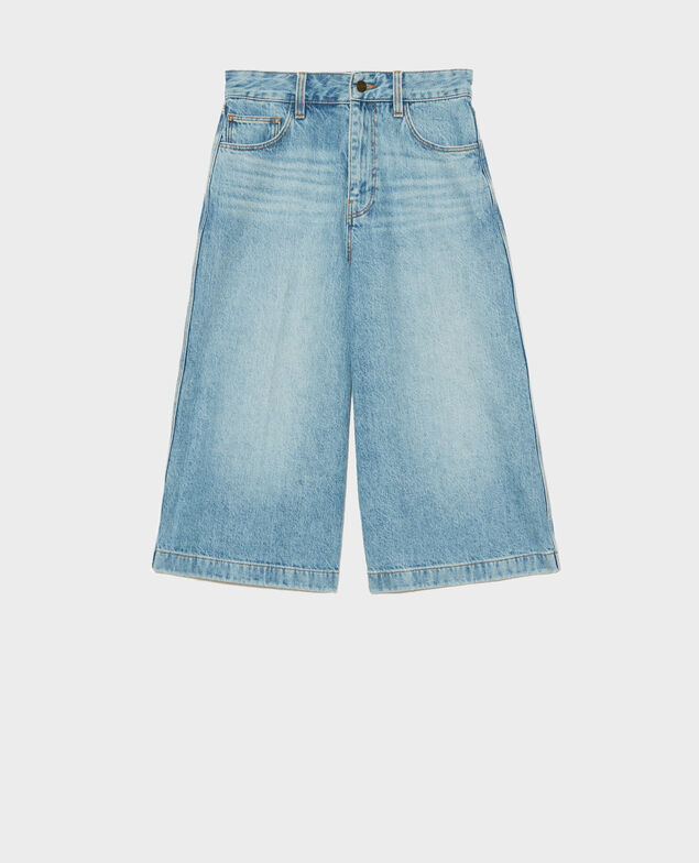 CULOTTE - Hosenrock aus Jeans Vintage wash