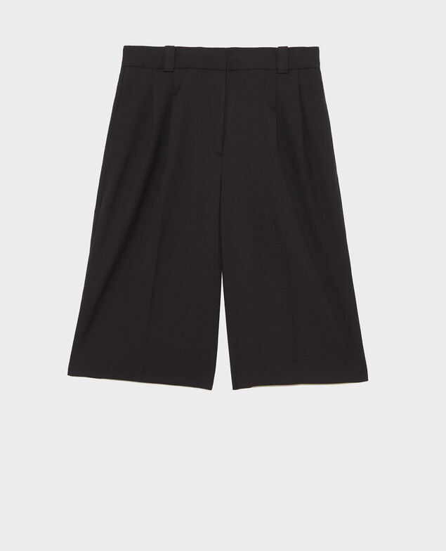 Weite Bermudashorts mit hoher Taille Black beauty