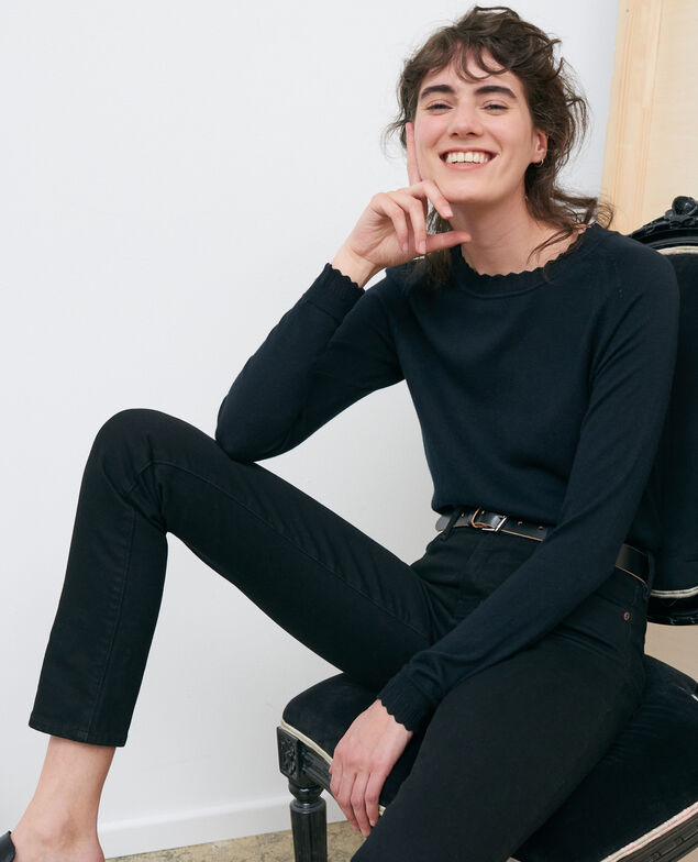 Pullover aus Baumwolle und Seide Black beauty
