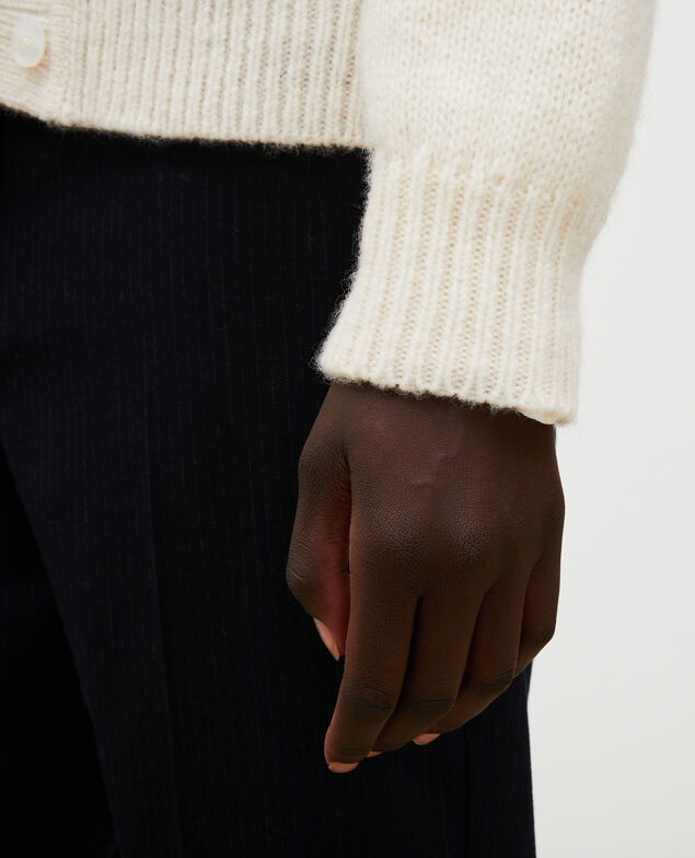 Oversize Cardigan mit V-Ausschnitt aus Wolle Jet stream