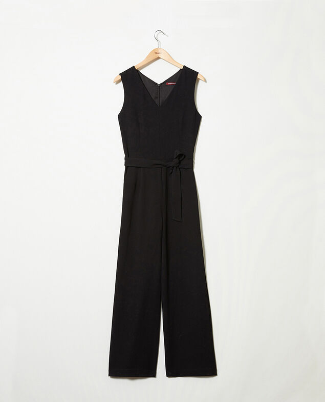Jumpsuit mit V-Ausschnitt Noir
