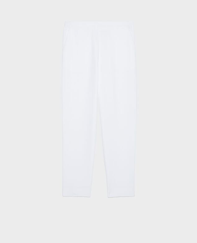 Hose fließender Fall elastischer Bund Optical white