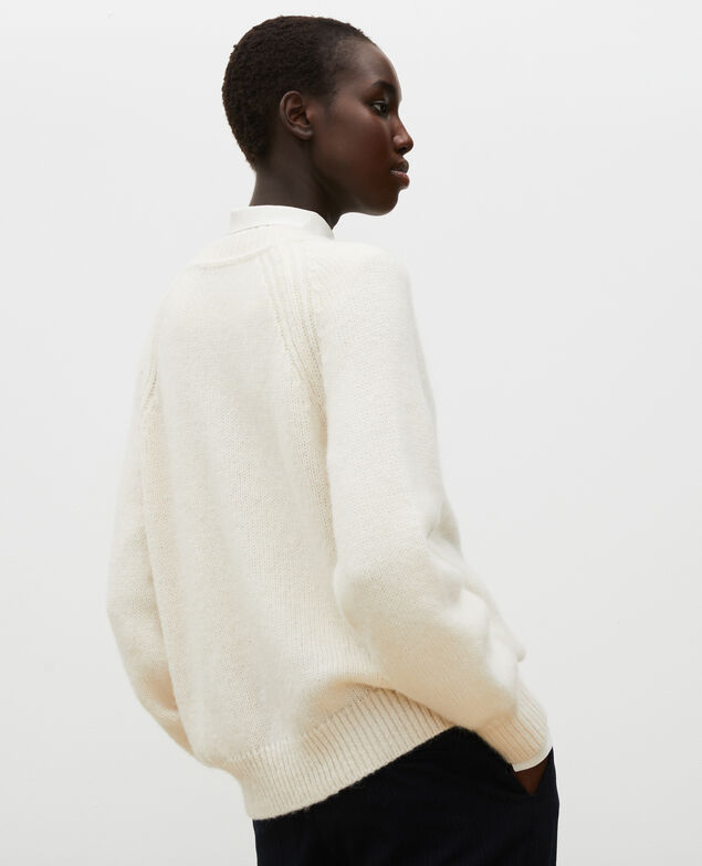 Oversize Cardigan mit V-Ausschnitt aus Wolle Jet stream