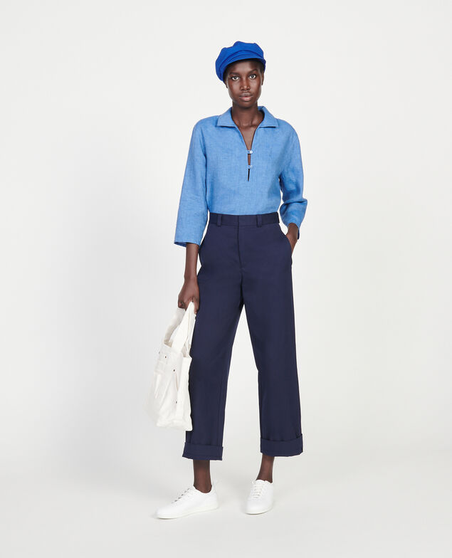 Maskuline Hose aus Baumwolle Maritime blue