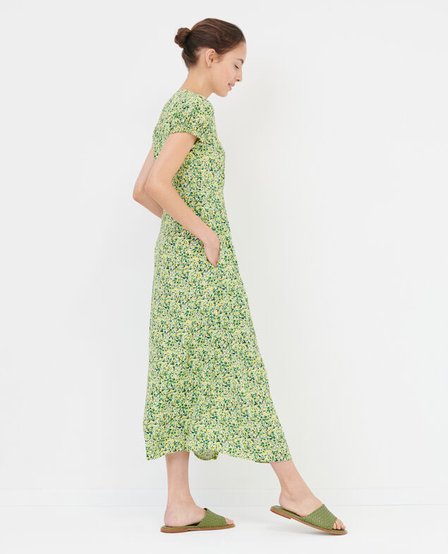 LUDIVINE - Langes fließendes Kleid 116 print yellow