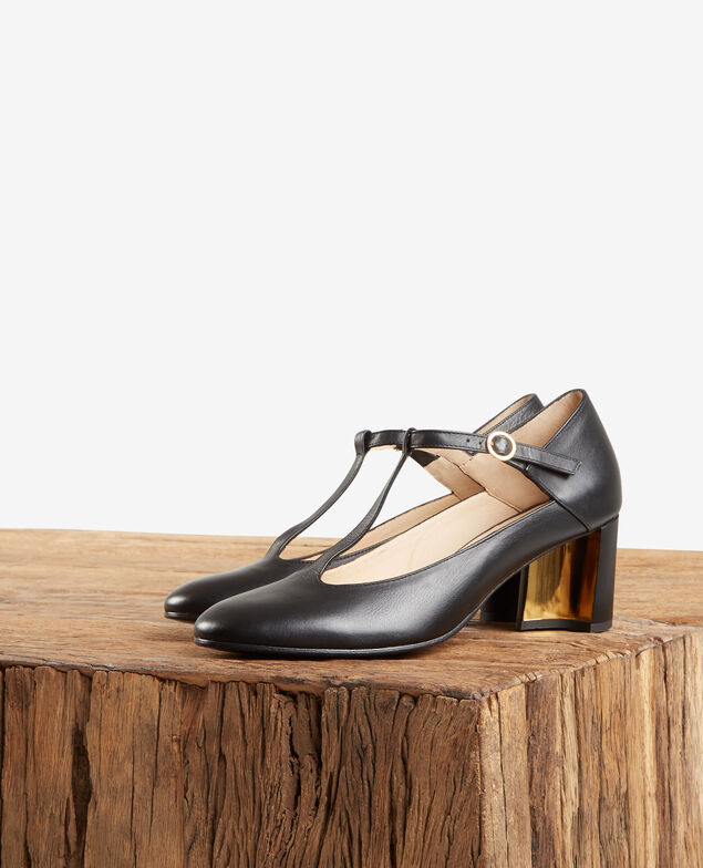 Salome-Schuhe aus Leder Noir