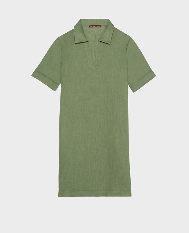 DAISY - Ikonisches Kleid aus Leinen 52 green