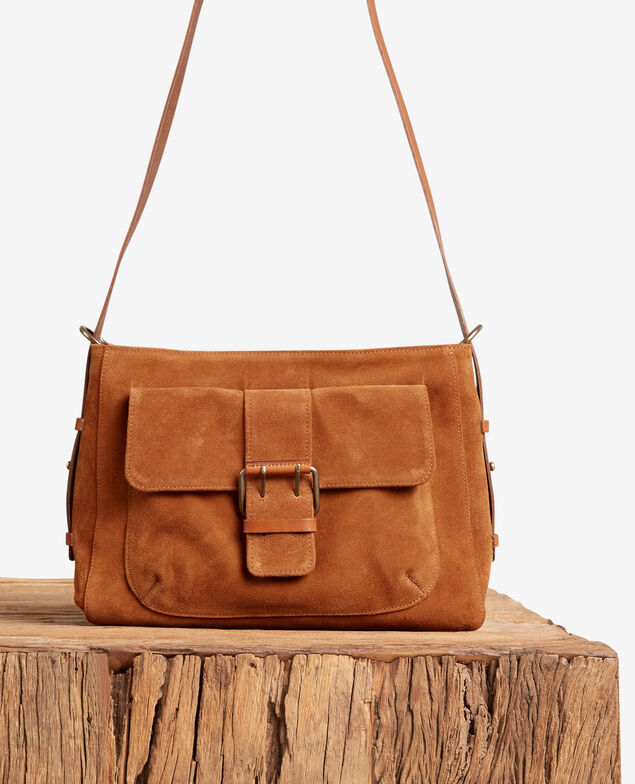 Wildlederbeutel Cognac