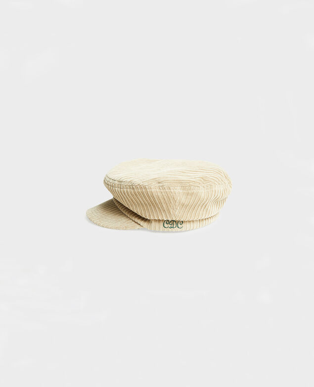 Kappe aus Cord Light taupe