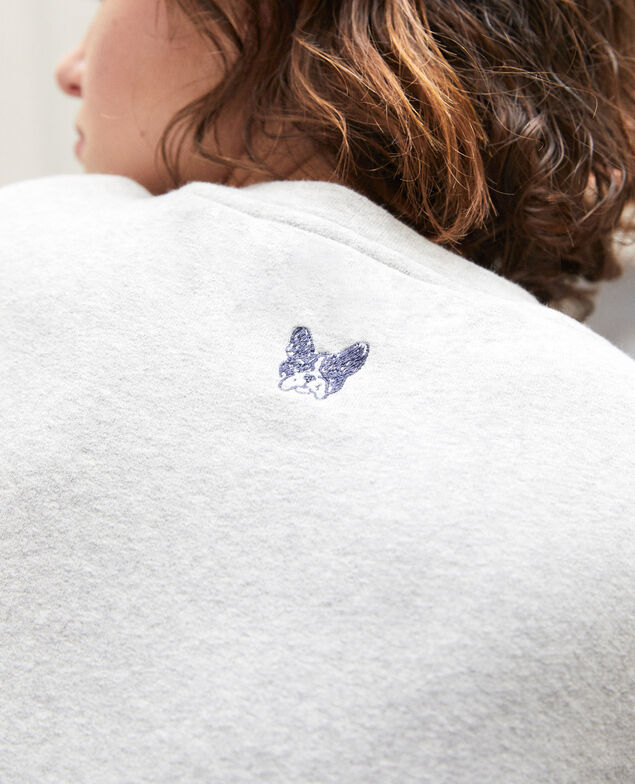 Sweatshirt mit Leon-Stickerei Grau