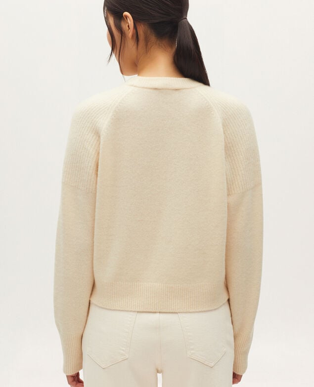 Pullover aus Kaschmir K300 ecru beige