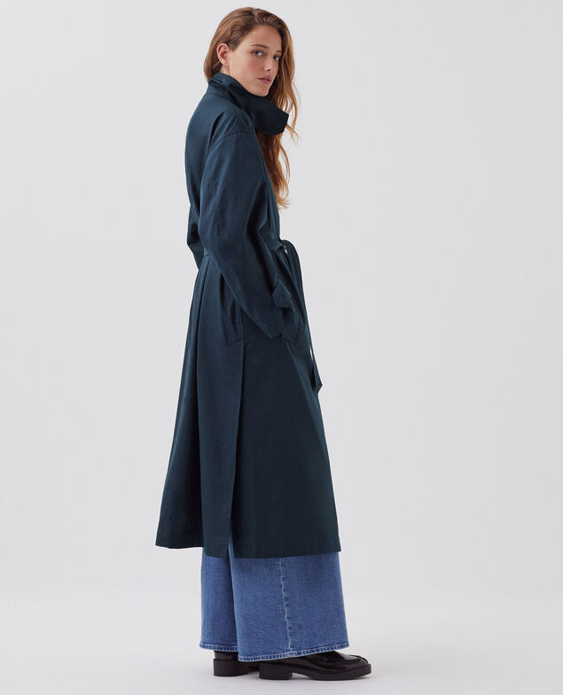 Oversize Trenchcoat J690 blueberry