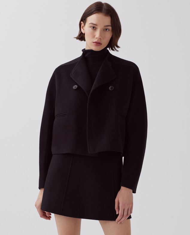 Kurze, doppelseitige Jacke H091 black beauty