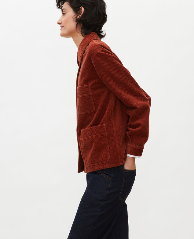  Arbeitsjacke aus Cord Brandy brown