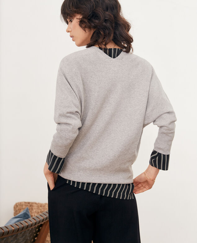 Pullover mit 3/4-Ärmeln Light grey