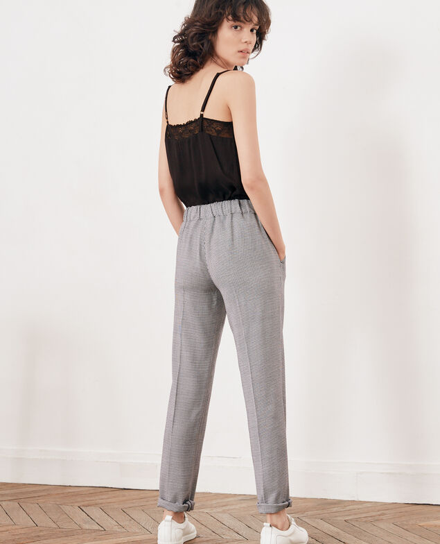 Jaquard-Hose mit Hahnentrittmuster Pied de poule