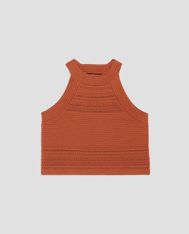 Häkel-Top aus Baumwolle H350 amber brown