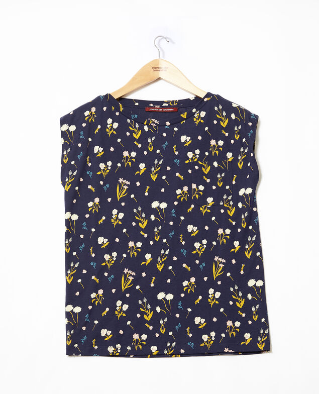 T-Shirt aus Baumwolle  Blau