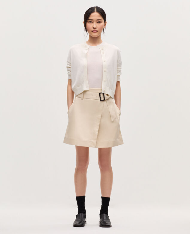 Kurzer Wickelrock H013 gardenia