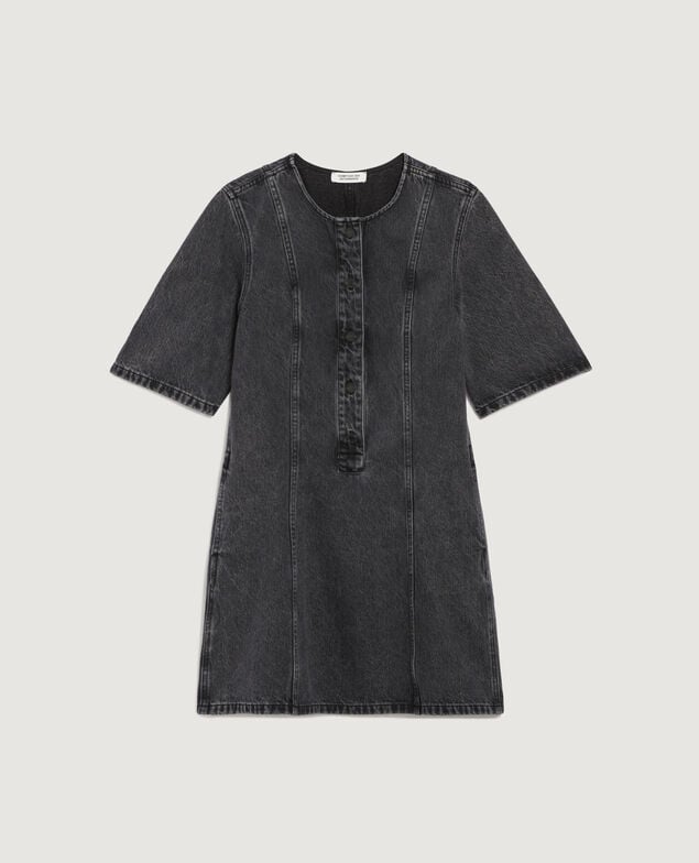 Kurzes Kleid aus Baumwolle K081 dark gray