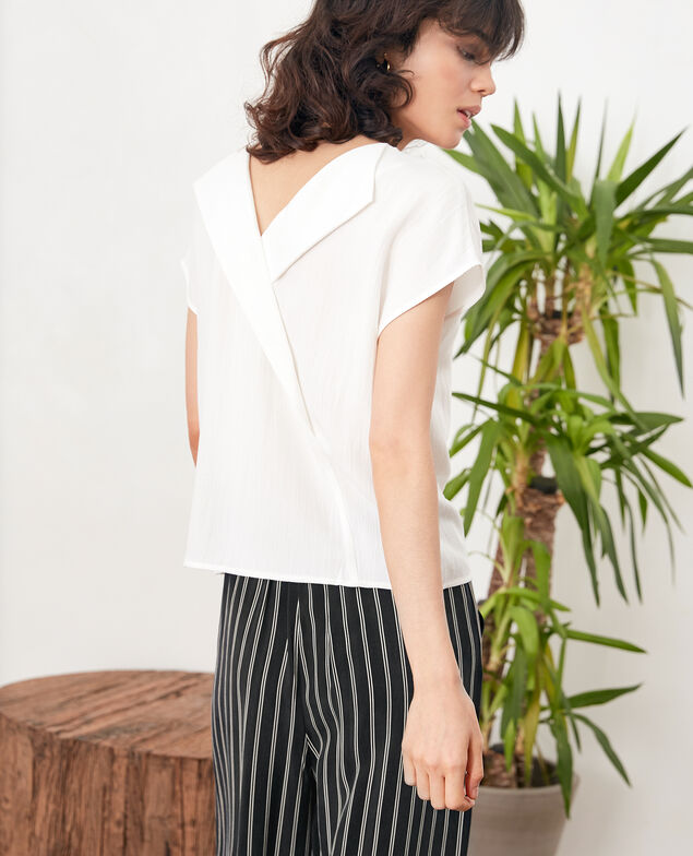 Top mit Rückendekolleté Off white
