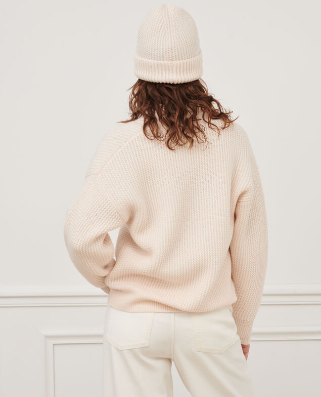 Cardigan aus Schurwolle 8801 01 offwhite