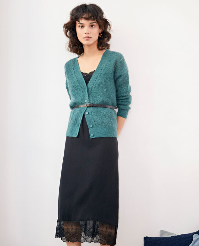 Kleid im Lingeriestil mit Spitze Noir