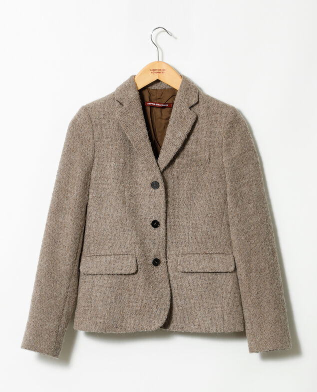 Blazer mit Wolle Beige