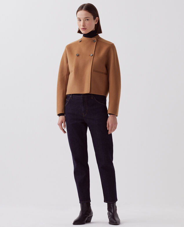 Kurze, doppelseitige Jacke I340 toasted coconut