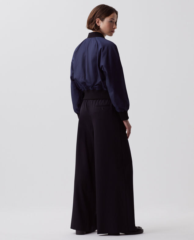 Satinierte Bomberjacke I697 navy