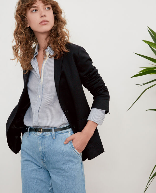 Jacke mit Wolle Noir