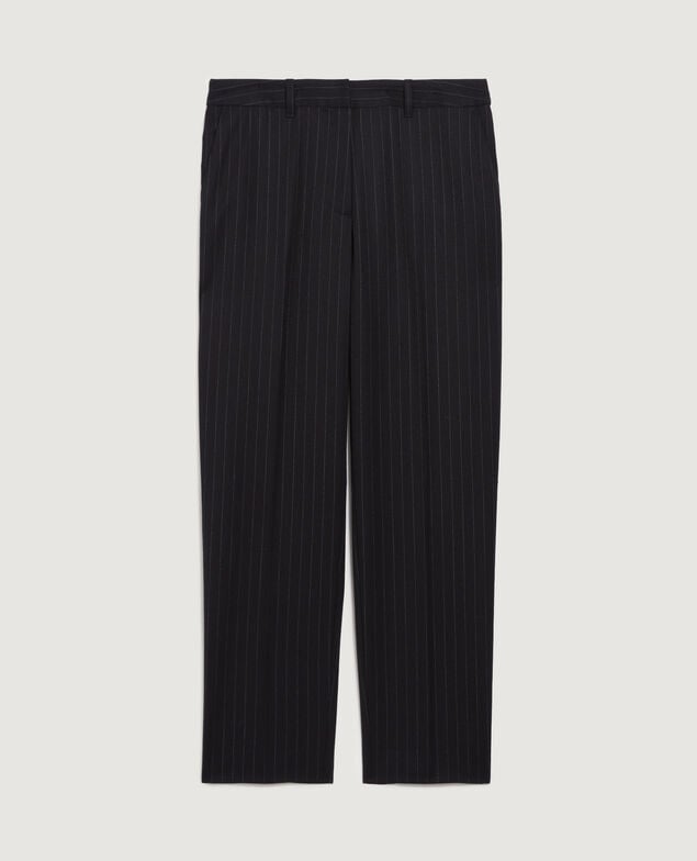 Zigarettenhose aus Wolle K690 st navy