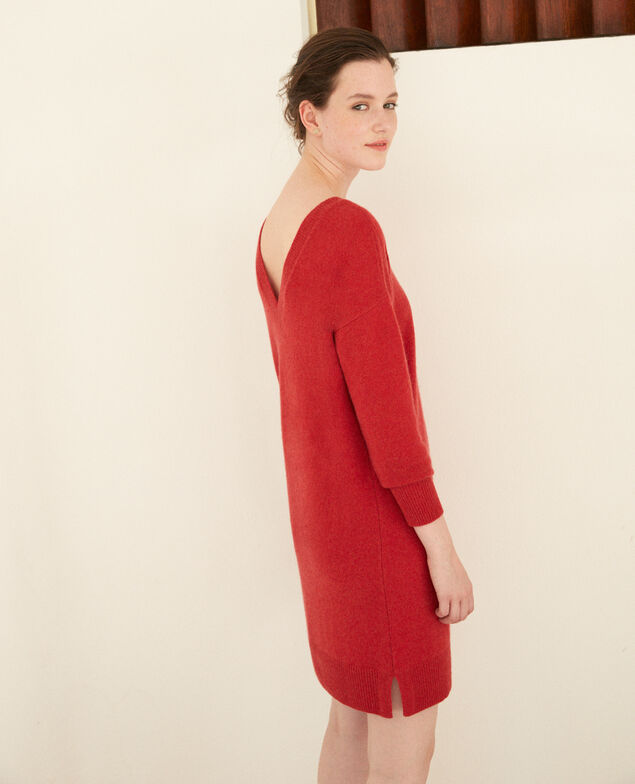 Kleid aus Kaschmir Pompeian red