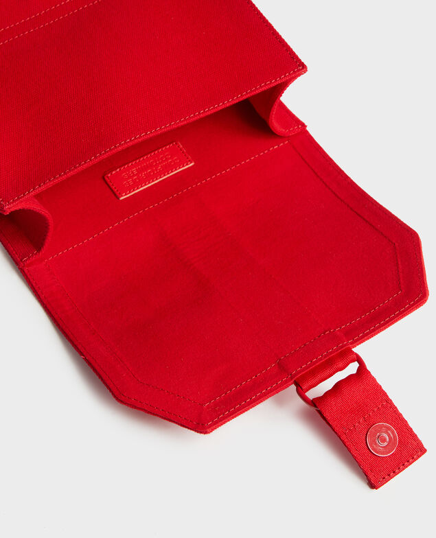 Kleine Tasche aus Baumwolle Fiery red