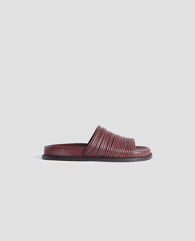Flache Sandalen aus Leder J380 decadent chocolate