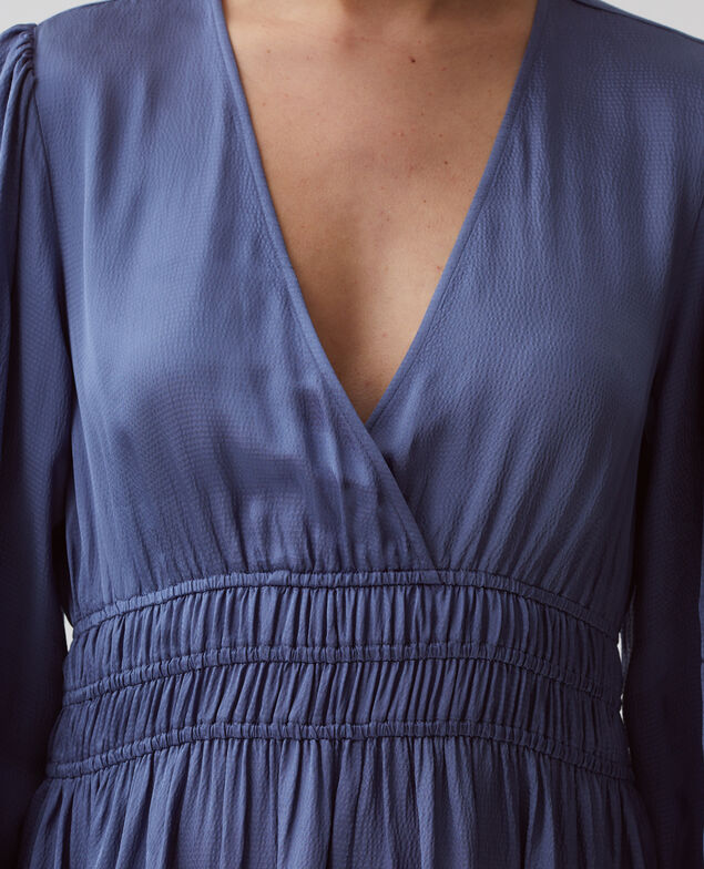 Kurzes Kleid mit fließendem Fall I640 gray blue