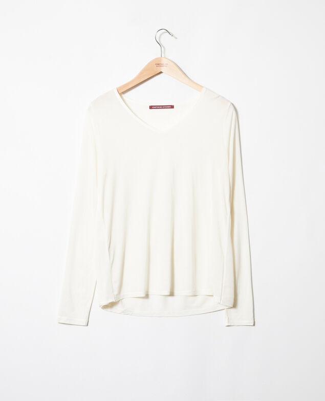 T-Shirt aus Bimaterial Off white