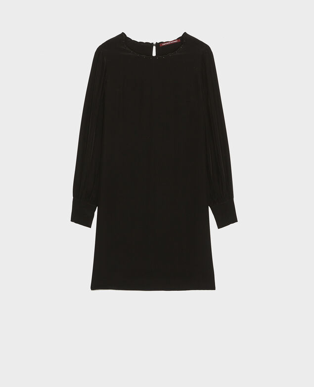 Kurzes und weites Seidenkleid Black beauty