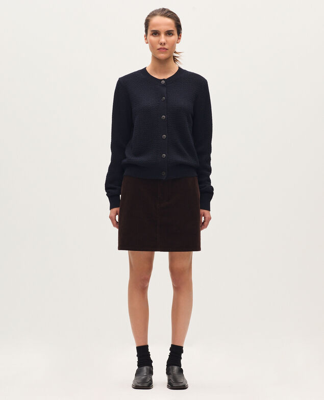 Cardigan mit Rundhalsausschnitt  U690 navy