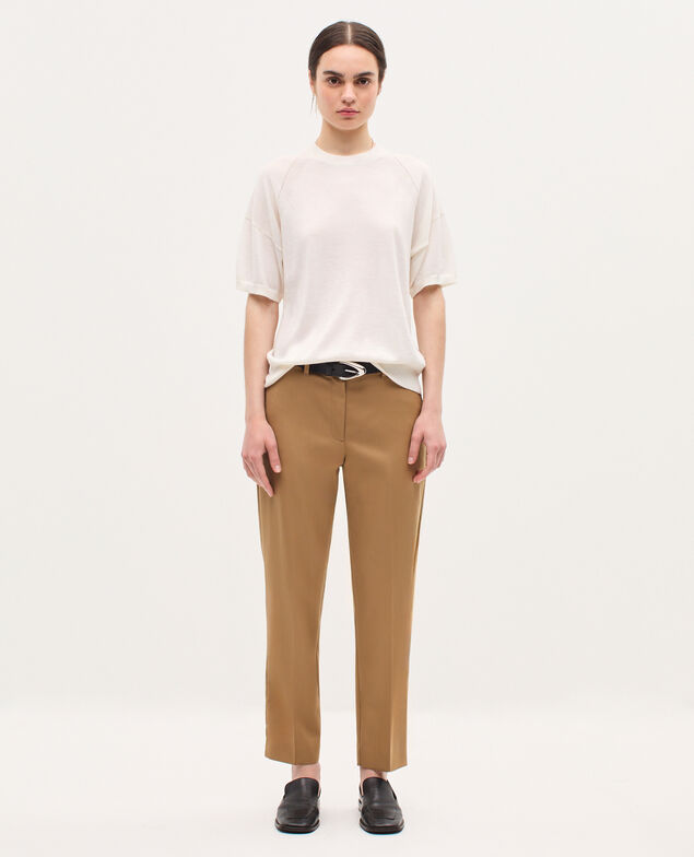 Zigarettenhose aus Wolle K341 oak brown