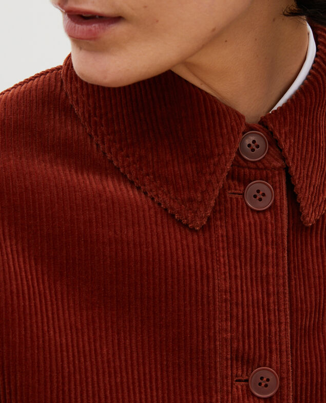  Arbeitsjacke aus Cord Brandy brown